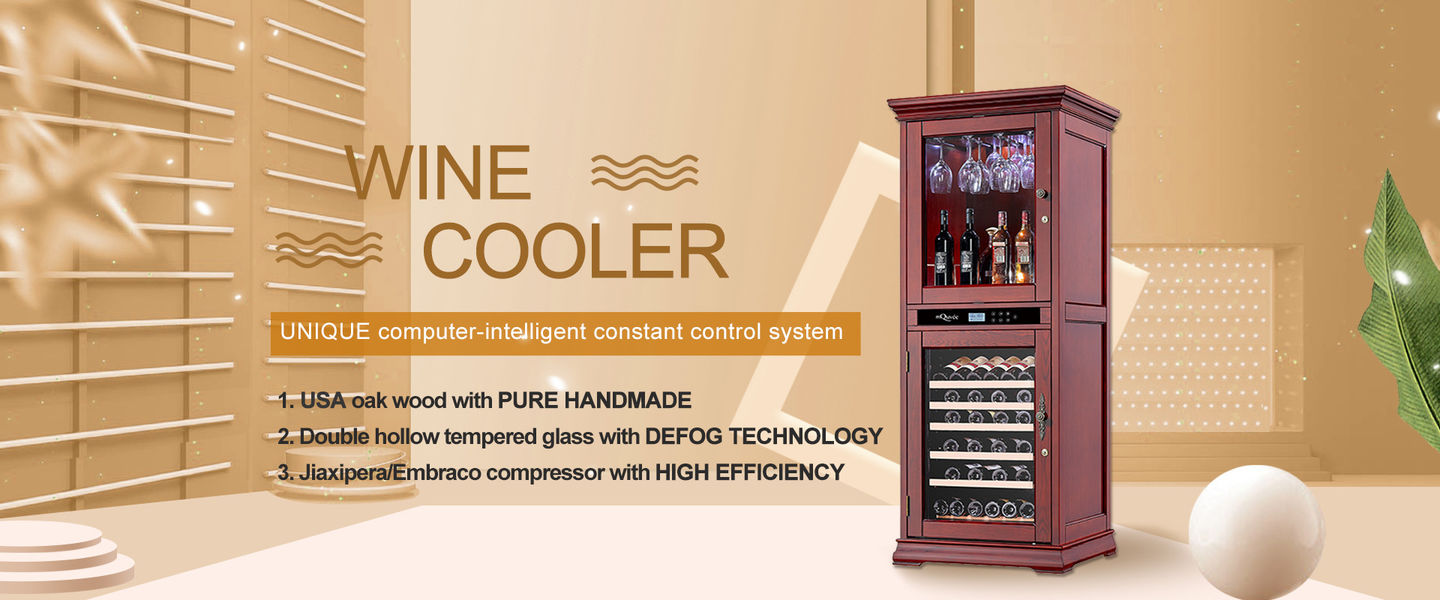 Refrigerador de vinho de madeira