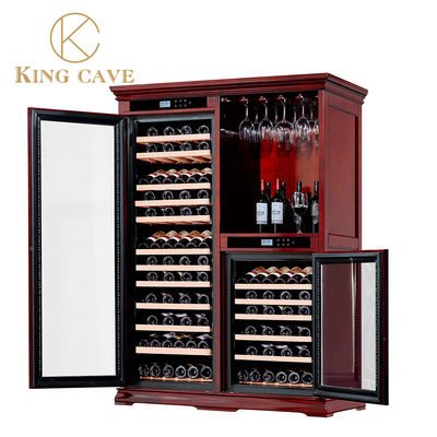 Bom preço Armário de arrefecimento de vinho elétrico Refrigerador de vinho de madeira Humidade de 50 a 80% on-line