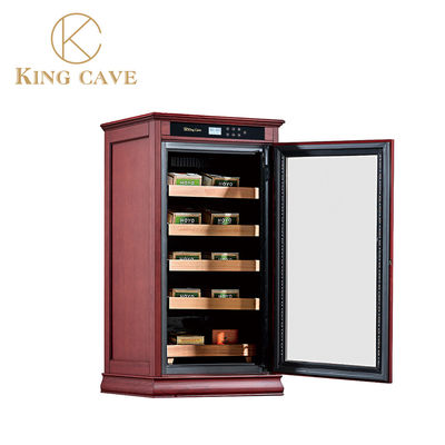 Bom preço Armário de humidor de charutos de madeira rosa com porta de vidro única de temperatura constante on-line