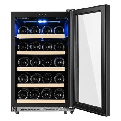 Bom preço Modern Touch Control Wine Cooler Cabinet with Hinged Door and Metal Shelving Material on-line