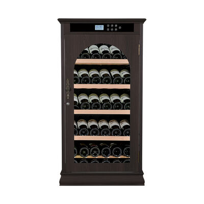 Bom preço Refrigerador de vinho de madeira de cozinha com capacidade de garrafas 50-100 + e controle de clima de precisão on-line