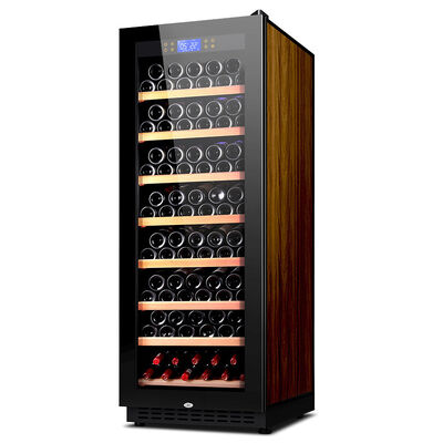 Bom preço Refrigerador de vinho de cozinha independente com porta de vidro de proteção UV e controle de temperatura digital on-line
