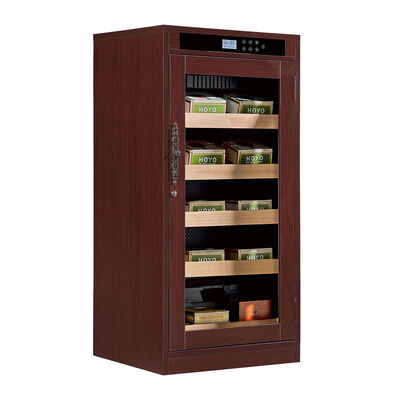 Bom preço Armário Refrigerador Digital Premium de Madeira para Charutos com Prateleiras Ajustáveis, Operação Silenciosa Abaixo de 42 dB e Iluminação Interior em LED on-line