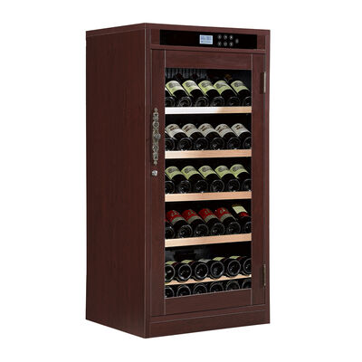 Bom preço Armário de arrefecimento de vinho com estrutura de madeira com controle de temperatura e umidade e resfriamento termoelétrico on-line