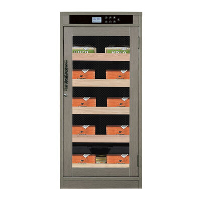 Bom preço Armário de humidor de charuto elétrico de estrutura de madeira de luxo com sistema de humidificação e resfriamento termoelétrico incorporados on-line