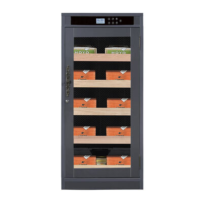 Bom preço Humidor de refrigerador de charuto de luxo com painel de controle digital inteligente e porta de vidro temperado de vidro duplo on-line