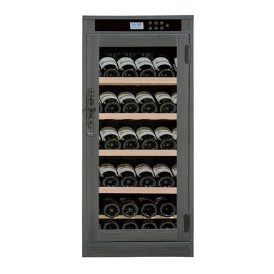 Bom preço Armário Refrigerador de Vinho em Madeira Maciça com Controle Digital de Temperatura, Iluminação LED e Porta com Fechadura on-line