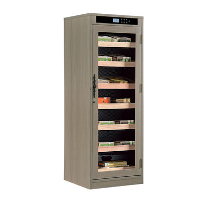 Bom preço Refrigerador Elétrico de Charutos com Estrutura de Madeira, Controle Consistente de Umidade e Porta de Vidro com Trava Segura on-line