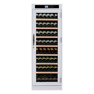 Bom preço Armário Refrigerador de Vinho para Cozinha com Controle Touch, Prateleiras de Madeira e Refrigeração Termoelétrica on-line