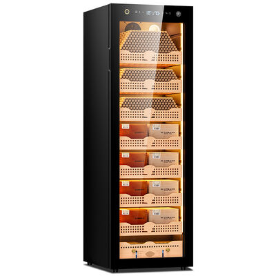 Bom preço Armário de humidor de charutos eletrônicos de 8 camadas Premium com prateleiras de cedro espanhol on-line