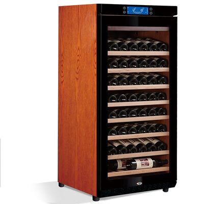 Bom preço Refrigerador de vinho de cozinha independente Refrigerador de vinho com armário de estrutura de madeira on-line