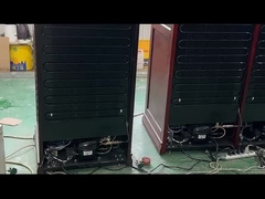 Controle de toque de madeira maciça zona dupla refrigerador de vinho elétrico humidor de cigarro gabinete