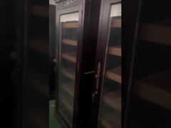 Ecrã digital de toque madeira natural refrigerador de armário de charuto elétrico humidor