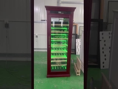 Armário de humidor de charutos de madeira rosa com porta de vidro única de temperatura constante